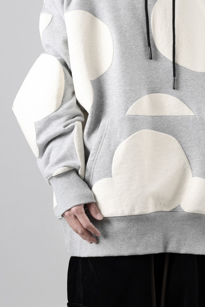 A.F ARTEFACT POLKA PATTERN SWEAT HOODIE (HEATHER GREY)