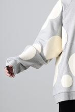 画像をギャラリービューアに読み込む, A.F ARTEFACT POLKA PATTERN SWEAT RAGLAN TOPS (HEATHER GREY)