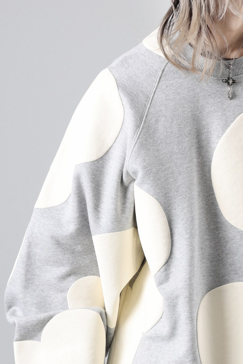 A.F ARTEFACT POLKA PATTERN SWEAT RAGLAN TOPS (HEATHER GREY)