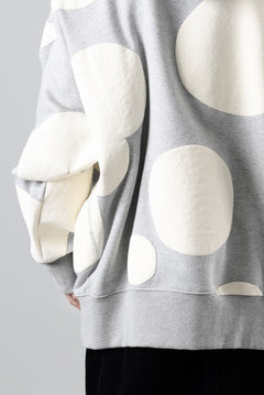 画像をギャラリービューアに読み込む, A.F ARTEFACT POLKA PATTERN SWEAT HOODIE (HEATHER GREY)