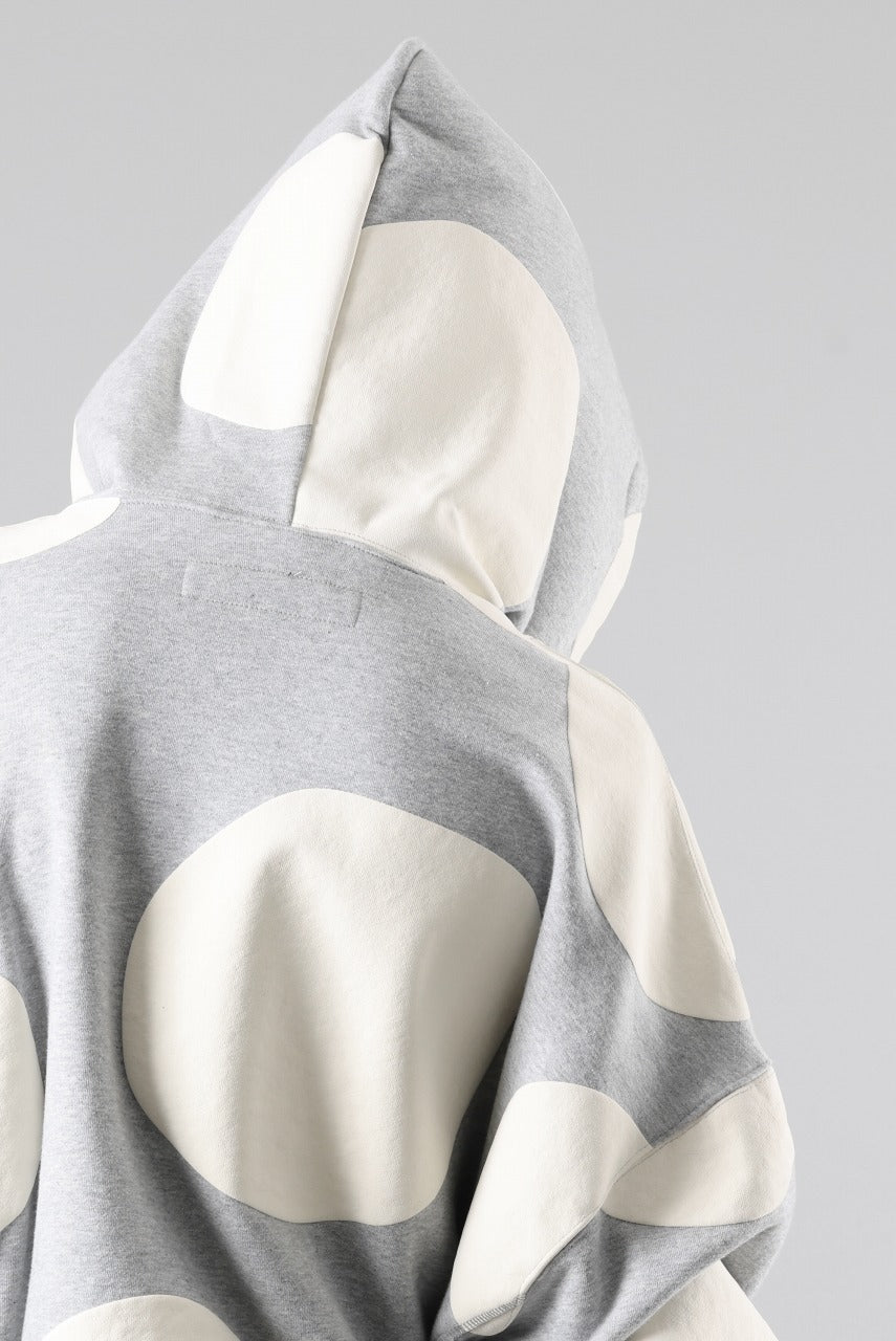 A.F ARTEFACT POLKA PATTERN SWEAT HOODIE (HEATHER GREY)