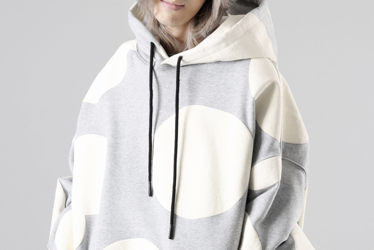 A.F ARTEFACT POLKA PATTERN SWEAT HOODIE (HEATHER GREY)