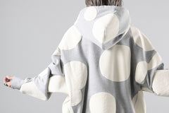 画像をギャラリービューアに読み込む, A.F ARTEFACT POLKA PATTERN SWEAT HOODIE (HEATHER GREY)