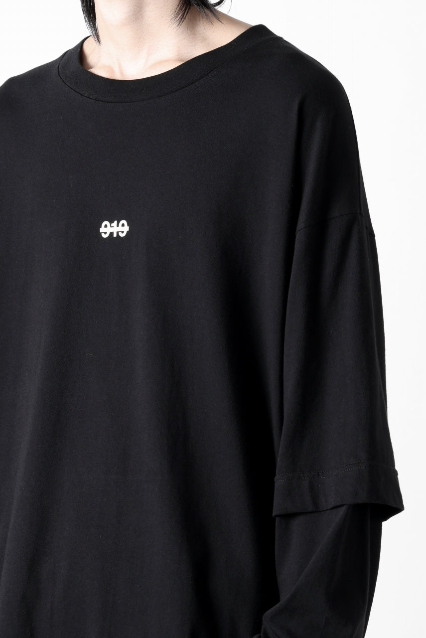 A.F ARTEFACT LAYERED LONG SLEEVE TOPS / PRINT TYPE-A (BLACK)