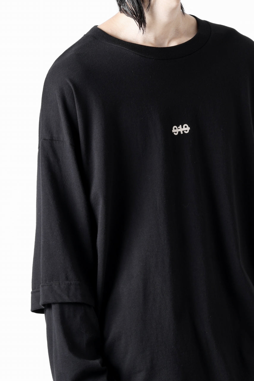 A.F ARTEFACT LAYERED LONG SLEEVE TOPS / PRINT TYPE-A (BLACK)