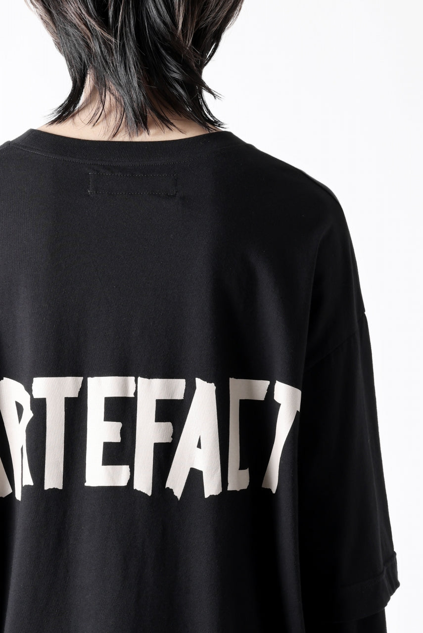 A.F ARTEFACT LAYERED LONG SLEEVE TOPS / PRINT TYPE-A (BLACK)