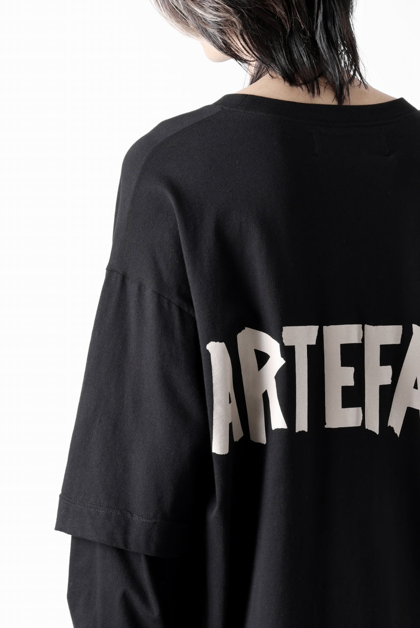 A.F ARTEFACT LAYERED LONG SLEEVE TOPS / PRINT TYPE-A (BLACK)