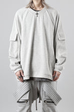 画像をギャラリービューアに読み込む, A.F ARTEFACT FLAP POCKET RAGLAN TOP / COPE KNIT JERSEY (LIGHT GREY)