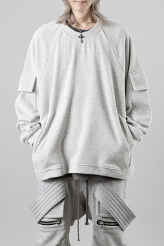 画像をギャラリービューアに読み込む, A.F ARTEFACT FLAP POCKET RAGLAN TOP / COPE KNIT JERSEY (LIGHT GREY)