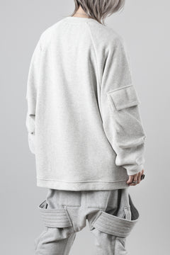 画像をギャラリービューアに読み込む, A.F ARTEFACT FLAP POCKET RAGLAN TOP / COPE KNIT JERSEY (LIGHT GREY)