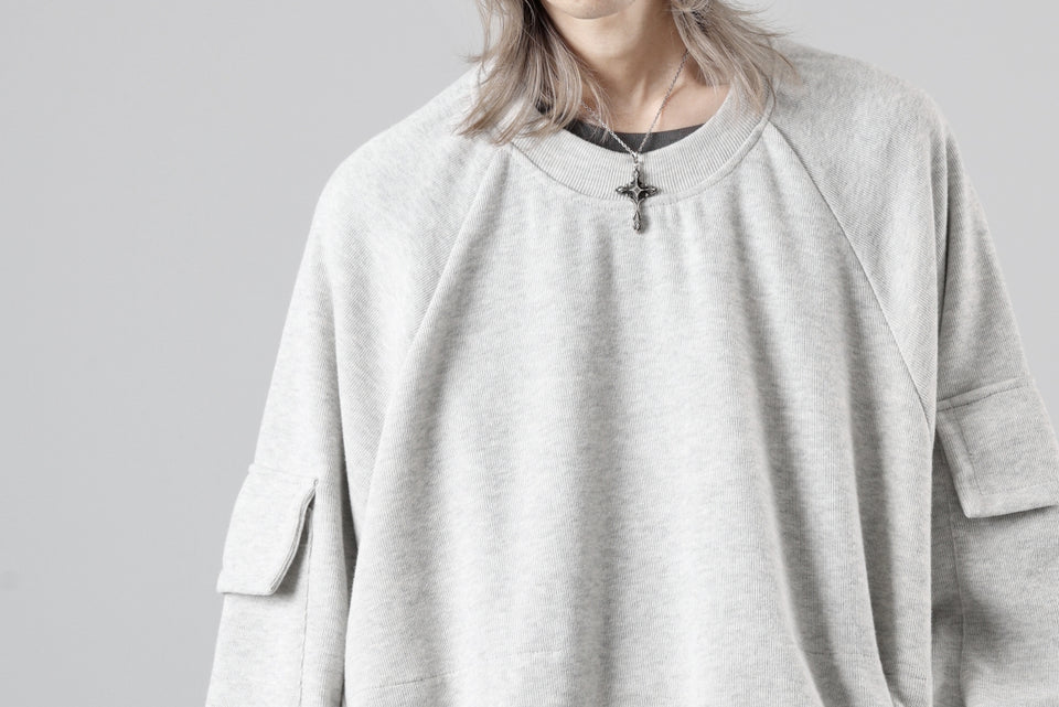 画像をギャラリービューアに読み込む, A.F ARTEFACT FLAP POCKET RAGLAN TOP / COPE KNIT JERSEY (LIGHT GREY)