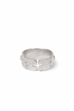 Load image into Gallery viewer, m.a+ silver stitched multiple cross ring / AG518/AG (SILVER)