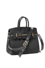 Load image into Gallery viewer, ierib exclusive 2Way Bark Bag 30 / Heavy Linen Canvas + Saddle Leather (BLACK #A)