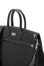 Load image into Gallery viewer, ierib exclusive 2Way Bark Bag 30 / Heavy Linen Canvas + Saddle Leather (BLACK #A)