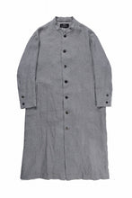 画像をギャラリービューアに読み込む, kujaku sumi-dyed mao collar long coat / C-698 (charcoal)
