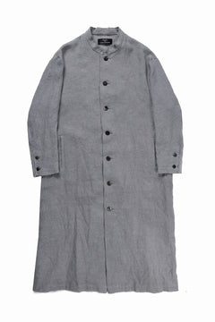 画像をギャラリービューアに読み込む, kujaku sumi-dyed mao collar long coat / C-698 (charcoal)