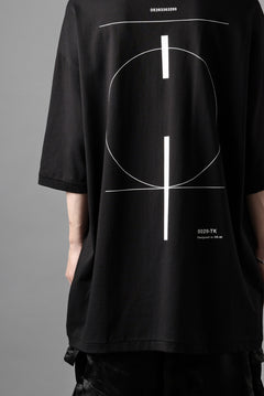 画像をギャラリービューアに読み込む, thom/krom LOOSE FIT BACK PRINT SHORT SLEEVE TEE / LIGHT JERSEY (BLACK)