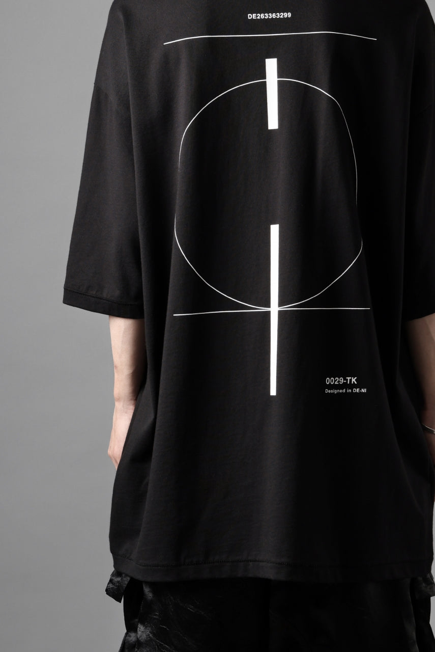 画像をギャラリービューアに読み込む, thom/krom LOOSE FIT BACK PRINT SHORT SLEEVE TEE / LIGHT JERSEY (BLACK)