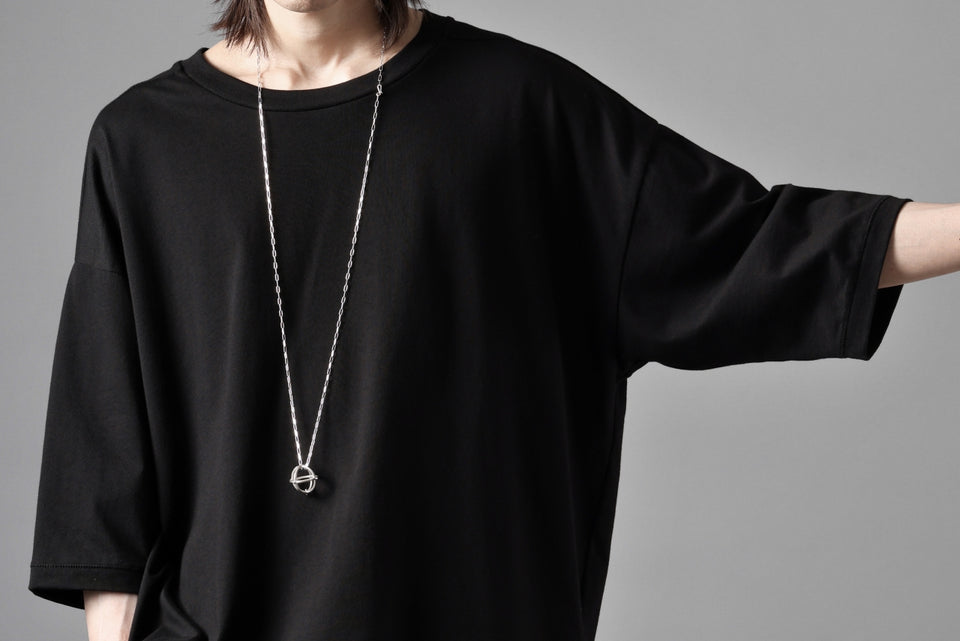 画像をギャラリービューアに読み込む, thom/krom LOOSE FIT BACK PRINT SHORT SLEEVE TEE / LIGHT JERSEY (BLACK)