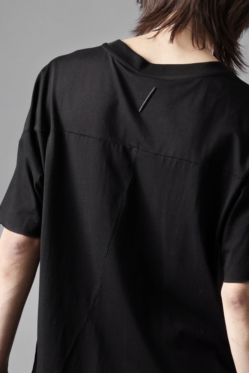 thom/krom STITCHING BASIC FIT T-SHIRT / SILKY COTTON JERSEY (BLACK)