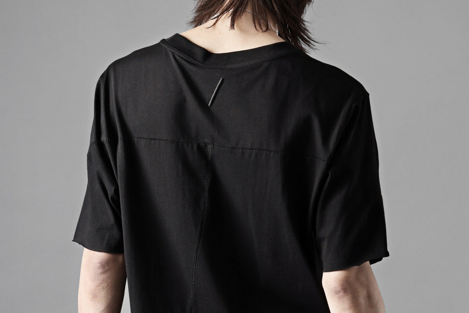 画像をギャラリービューアに読み込む, thom/krom STITCHING BASIC FIT T-SHIRT / SILKY COTTON JERSEY (BLACK)