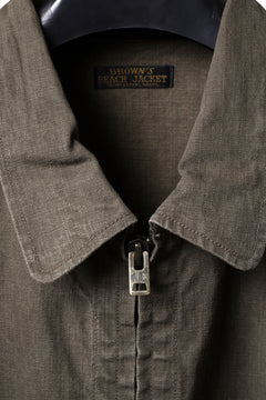 画像をギャラリービューアに読み込む, BROWN'S BEACH DUCK ZIP UP SPORT JACKET (OLIVE)