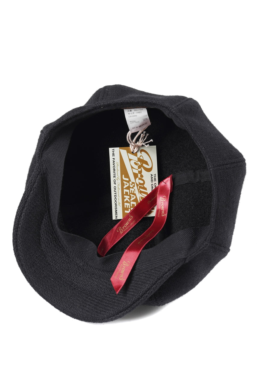 画像をギャラリービューアに読み込む, BROWN'S BEACH BBJ-032 WORKER CASQUETTE (BLACK)