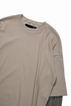 画像をギャラリービューアに読み込む, A.F ARTEFACT LAYERED CREW NECK TOP / WAFFLE KNIT JERSEY (BEIGE)