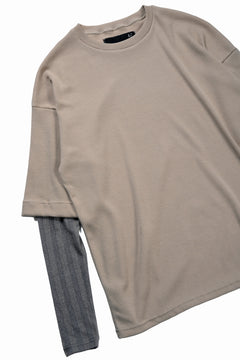 画像をギャラリービューアに読み込む, A.F ARTEFACT LAYERED CREW NECK TOP / WAFFLE KNIT JERSEY (BEIGE)