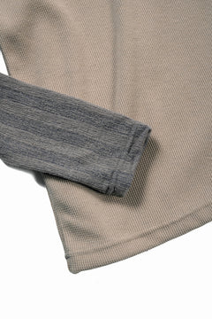 画像をギャラリービューアに読み込む, A.F ARTEFACT LAYERED CREW NECK TOP / WAFFLE KNIT JERSEY (BEIGE)