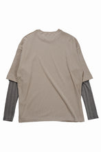 画像をギャラリービューアに読み込む, A.F ARTEFACT LAYERED CREW NECK TOP / WAFFLE KNIT JERSEY (BEIGE)