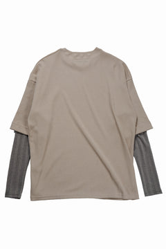 画像をギャラリービューアに読み込む, A.F ARTEFACT LAYERED CREW NECK TOP / WAFFLE KNIT JERSEY (BEIGE)