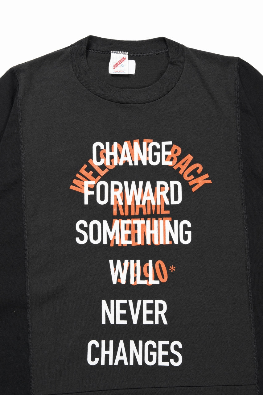 【数量限定品】OVERPRINTKOKOBAKIA Remake L/S TEE CHANGES exclusive VINTAGE REMAKE SHORT SLEEVE TEE (BLACK #B