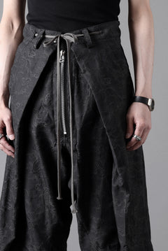 画像をギャラリービューアに読み込む, A.F ARTEFACT ZIP FOLDING TUCK SHORTS / PAISLEY JACQUARD (BLACK)