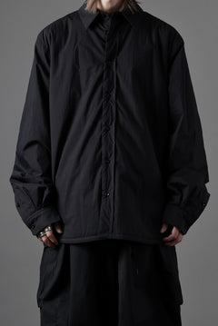 画像をギャラリービューアに読み込む, Ten c PADDED SHIRT / PIECE DYED COTTON/NYLON POPLIN (BLACK)