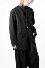 画像をギャラリービューアに読み込む, th products Collarless Jacket / active setter tweed knit (black)