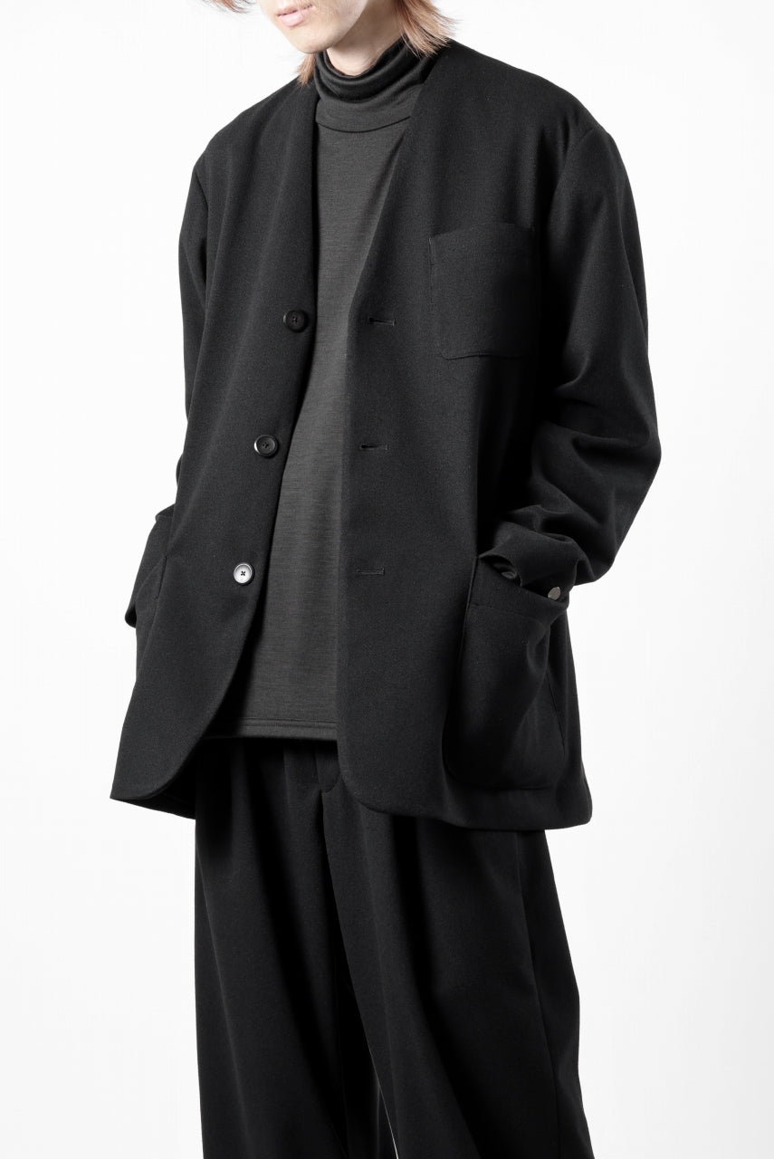 Load image into Gallery viewer, th products Collarless Jacket / active setter tweed knit (black)