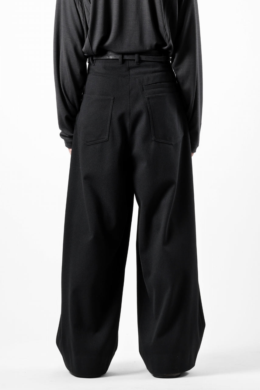 th products Wide 5 Pocket Pants / active setter tweed knit (black)