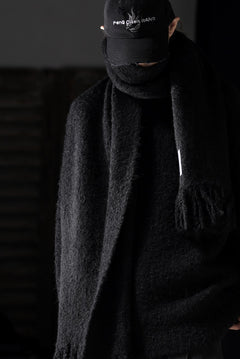 画像をギャラリービューアに読み込む, th products Inflated Scarf / 1/4.5 kasuri loop knit (black)