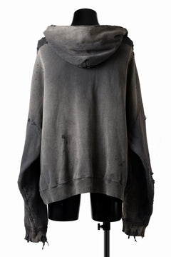 画像をギャラリービューアに読み込む, READYMADE GRUNGE DOUBLE FACE HOODIE (BLACK)