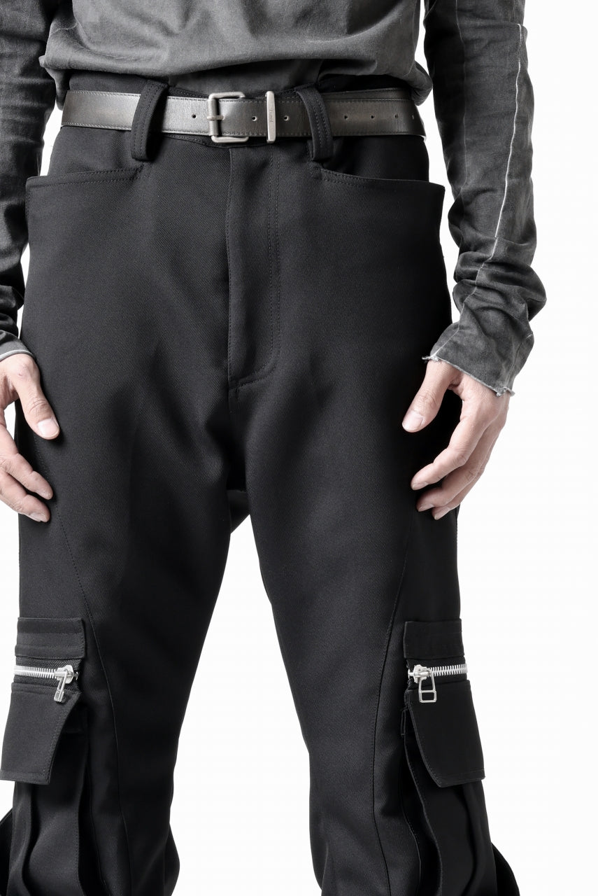 A.F ARTEFACT CARGO FLARE BAGGY PANTS / LUXE-TWILL (BLACK)