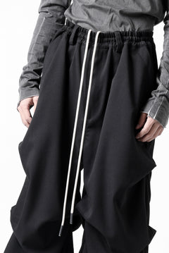 Load image into Gallery viewer, A.F ARTEFACT EXTREME WIDE BAGGY PANTS / SERGE TWILL (BLACK)