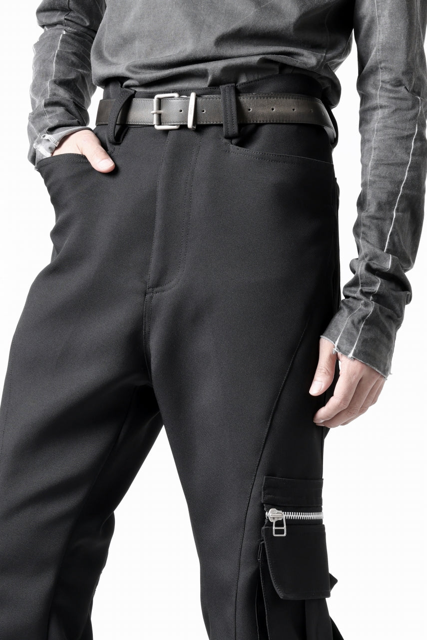 A.F ARTEFACT CARGO FLARE BAGGY PANTS / LUXE-TWILL (BLACK)