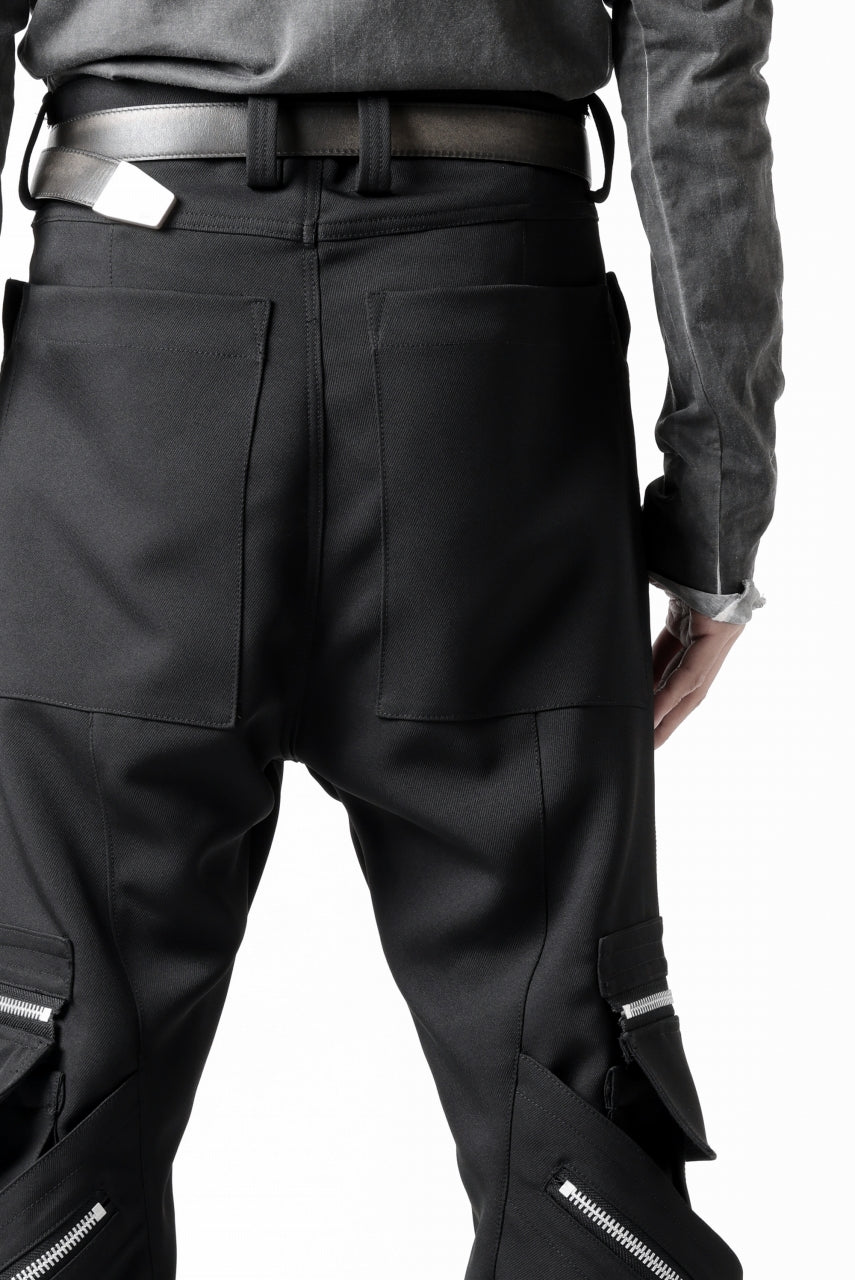 A.F ARTEFACT CARGO FLARE BAGGY PANTS / LUXE-TWILL (BLACK)