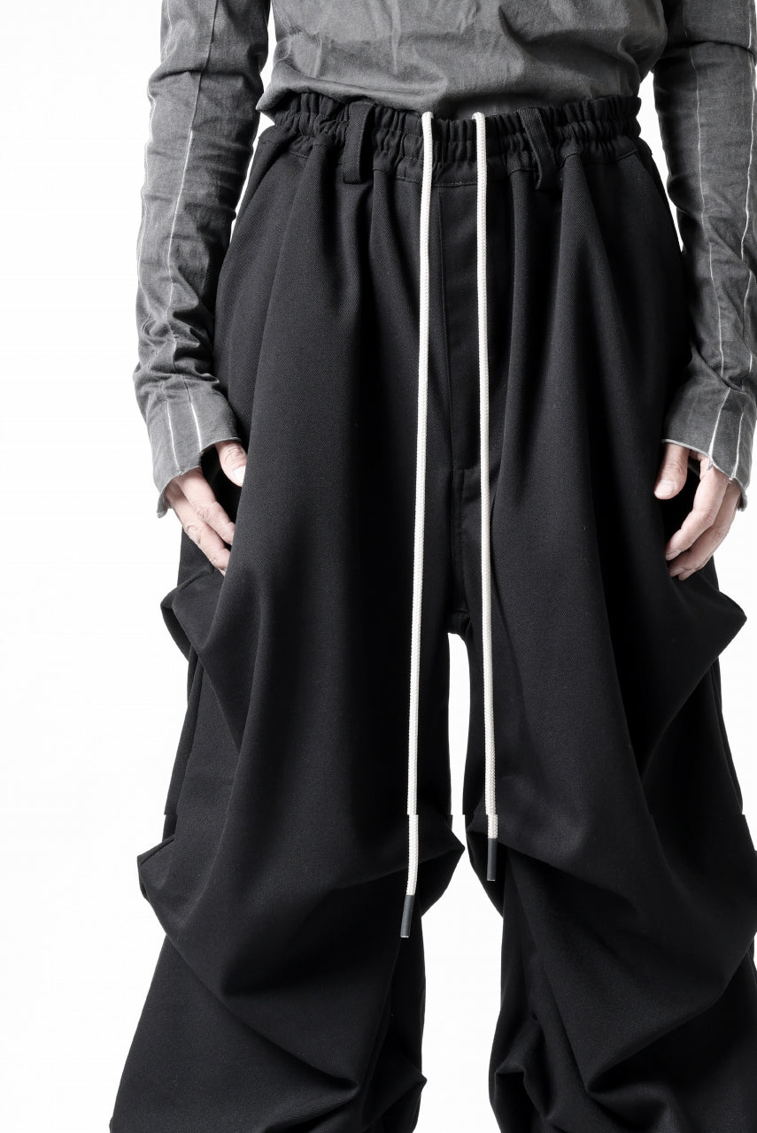 A.F ARTEFACT EXTREME WIDE BAGGY PANTS / SERGE TWILL (BLACK)