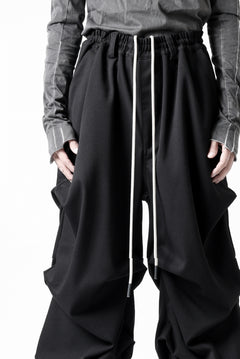 Load image into Gallery viewer, A.F ARTEFACT EXTREME WIDE BAGGY PANTS / SERGE TWILL (BLACK)