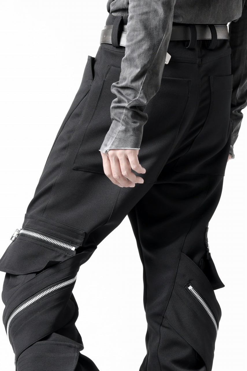 A.F ARTEFACT CARGO FLARE BAGGY PANTS / LUXE-TWILL (BLACK)