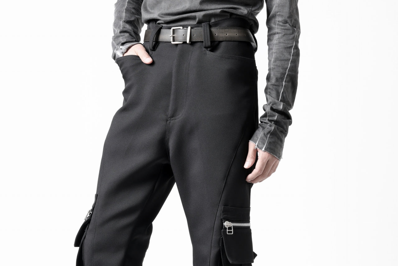 A.F ARTEFACT CARGO FLARE BAGGY PANTS / LUXE-TWILL (BLACK)