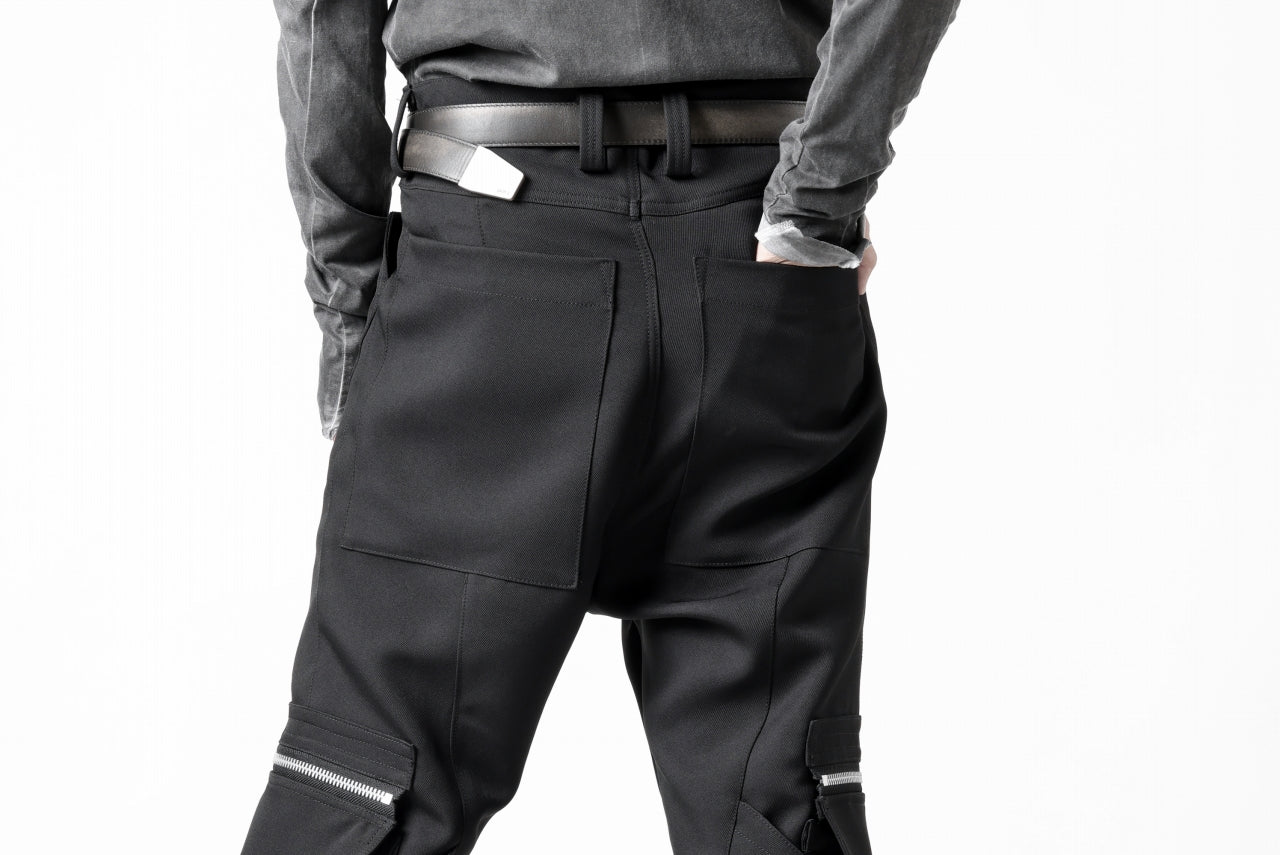 A.F ARTEFACT CARGO FLARE BAGGY PANTS / LUXE-TWILL (BLACK)