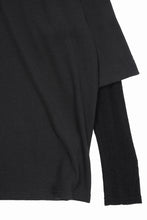 画像をギャラリービューアに読み込む, A.F ARTEFACT LAYERED CREW NECK TOP / WAFFLE KNIT JERSEY (BLACK)